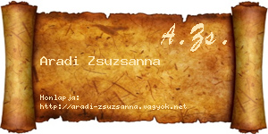 Aradi Zsuzsanna névjegykártya